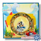 La-La Land Crafts Puffin By Clear Stamps cl218 wish you were here card