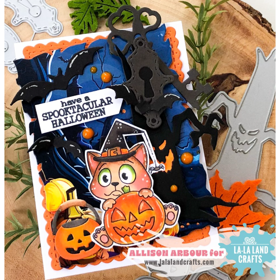 La-La Land Crafts Purr-fect Halloween Clear Stamps cl171 pumpkins