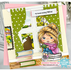 La-La Land Crafts Reading Marci Cling Stamp 5607 books
