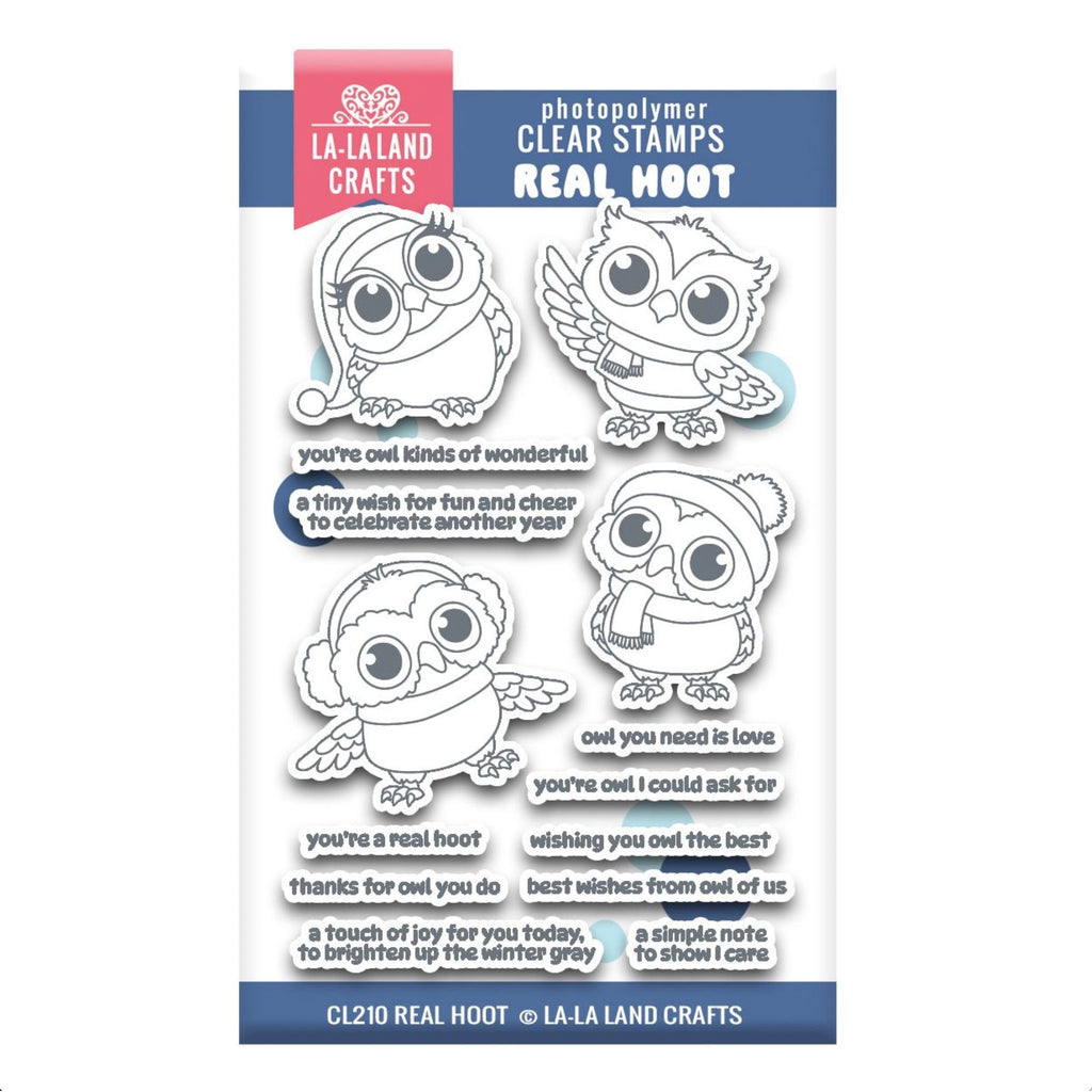 La-La Land Crafts Real Hoot Clear Stamps cl210