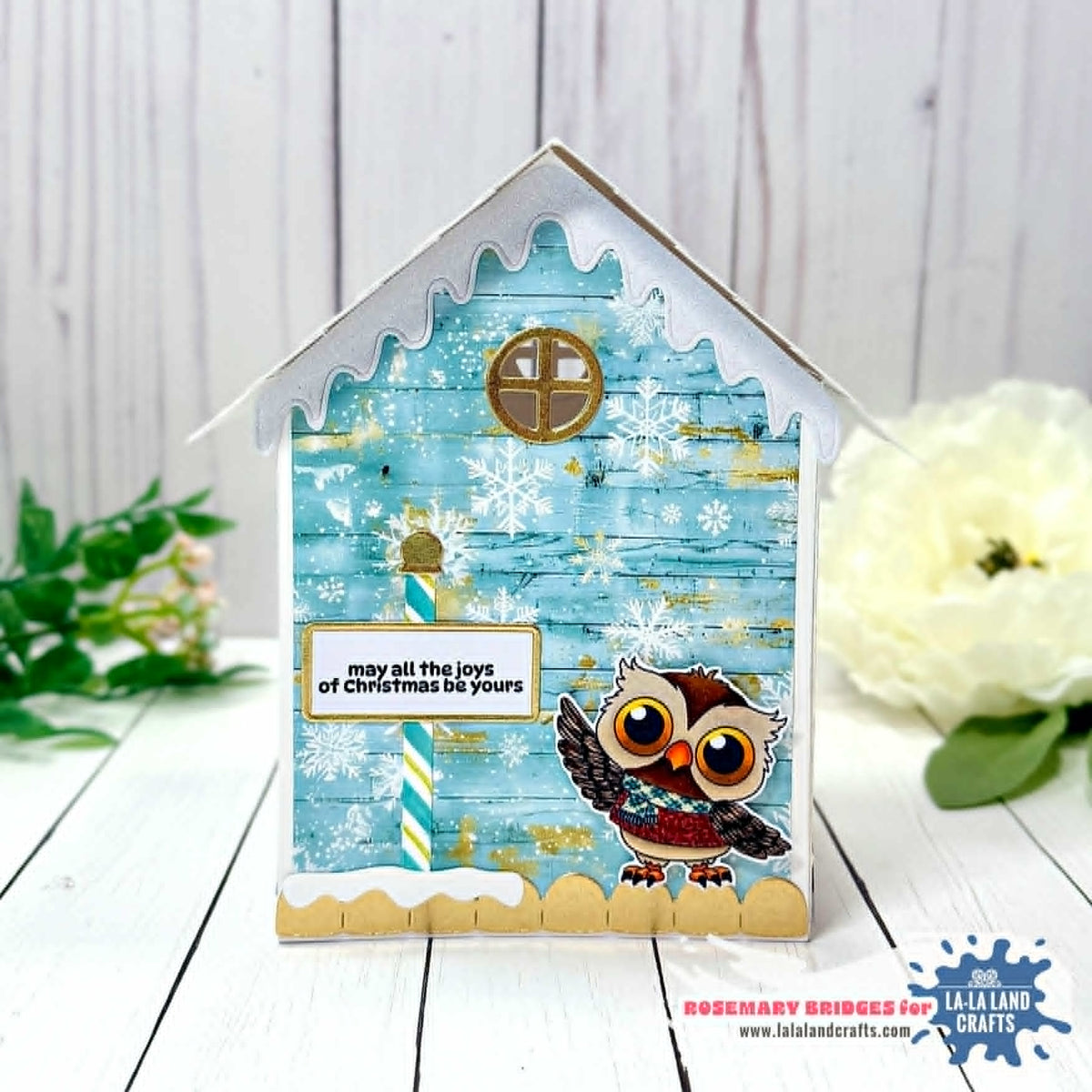 La-La Land Crafts Real Hoot Clear Stamps cl210 christmas joy card