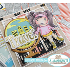 La-La Land Crafts Roller Skating Marci Cling Stamp 5533 travel
