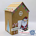 La-La Land Crafts Roof Hinge Large Dies 9020 candy cane wishes house