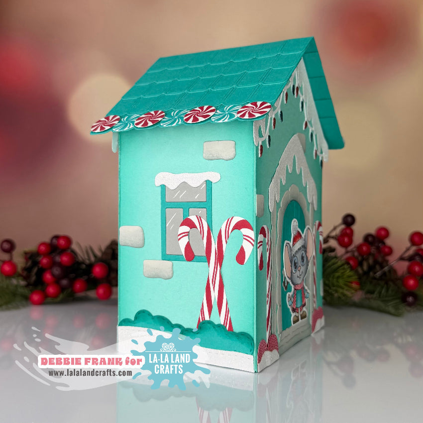 La-La Land Crafts Roof Hinge Large Dies 9020 turquoise house