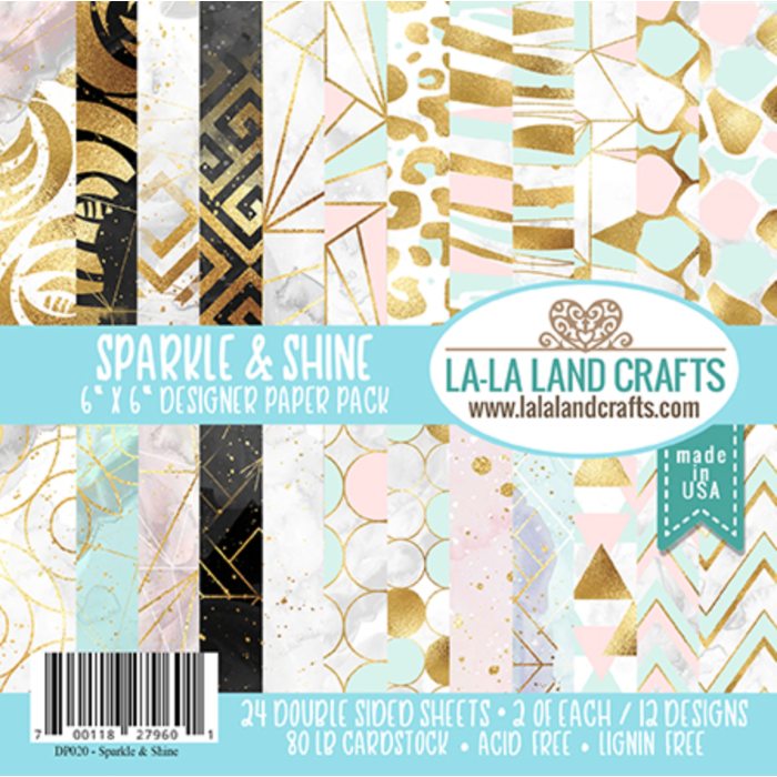 La-La Land Crafts SPARKLE AND SHINE 6x6 inch Paper Pad DP020