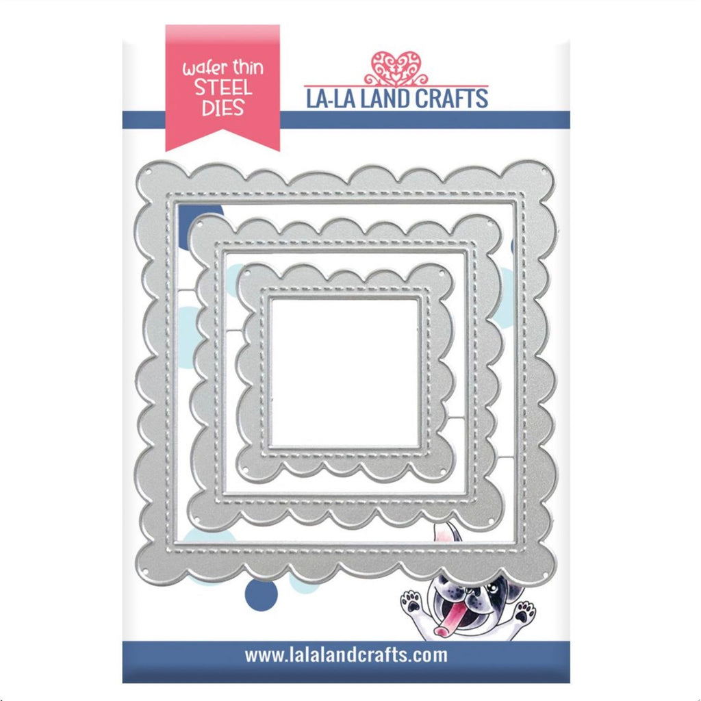 La-La Land Crafts Scalloped Square Frames Dies 9027