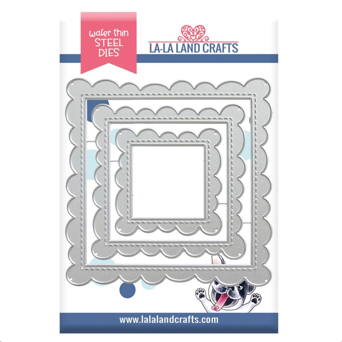 La-La Land Crafts Scalloped Square Frames Dies 9027