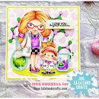 La-La Land Crafts Science Themed Clear Stamp Cling Stamp and Dies Set scientists
