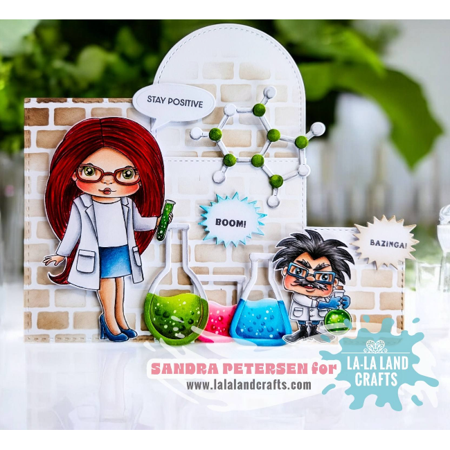 La-La Land Crafts Scientist Marci Cling Stamp 5621 boom
