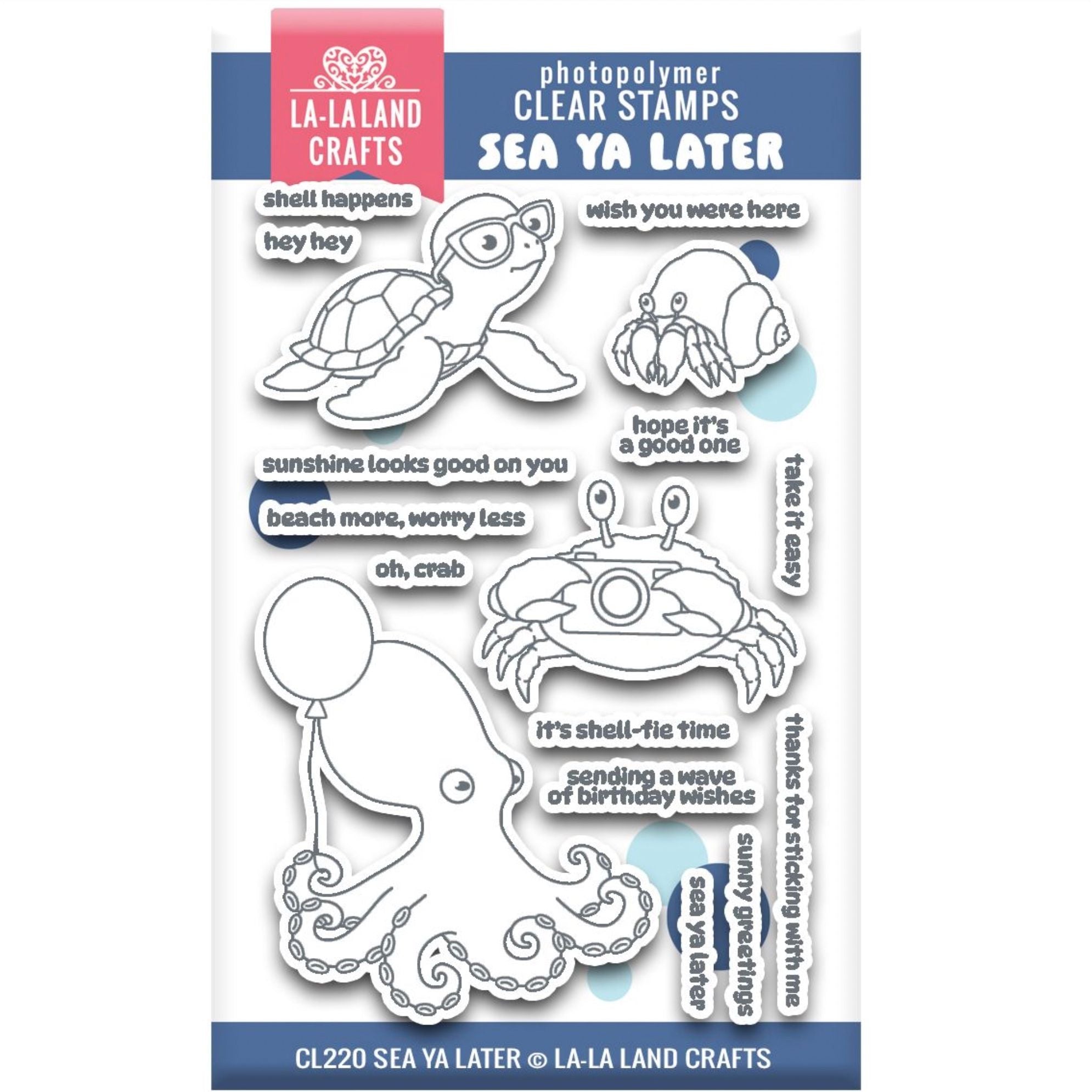 La-La Land Crafts Sea Ya Later Clear Stamps cl220