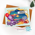 La-La Land Crafts Sea Ya Later Clear Stamps cl220 birthday wishes card