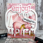 La-La Land Crafts Season of Joy 6x6 inch Paper Pack dp058 enjoy pink card