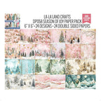 La-La Land Crafts Season of Joy 6x6 inch Paper Pack dp058 square images of papers