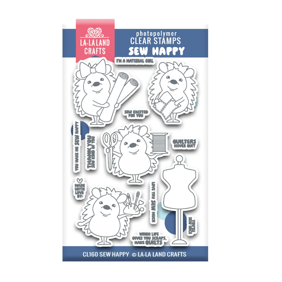 La-La Land Crafts Sew Happy Clear Stamps cl160