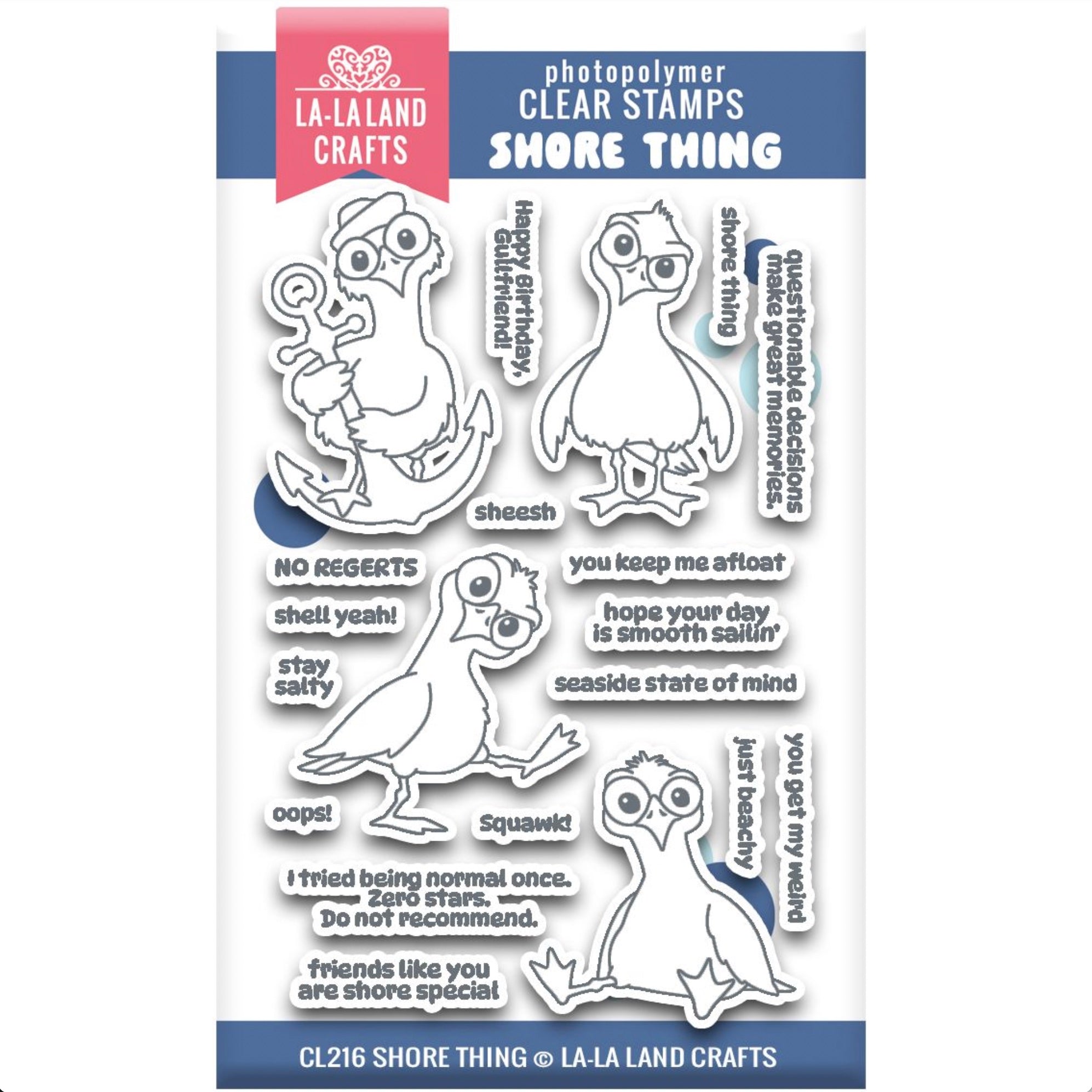 La-La Land Crafts Shore Thing Clear Stamps cl216