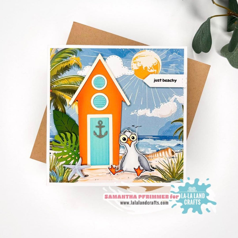 La-La Land Crafts Shore Thing Clear Stamps cl216 just beachy card