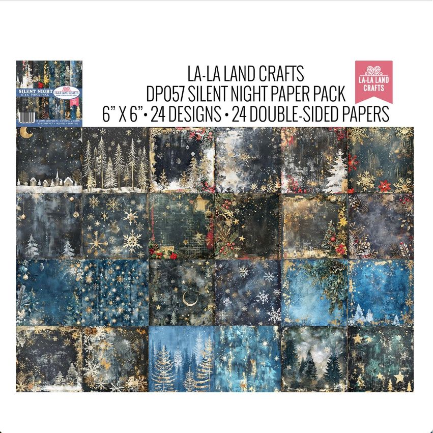 La-La Land Crafts Silent Night 6x6 inch Paper Pack dp057 bigger images of each paper