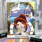 La-La Land Crafts Simply Be Marci Cling Stamp 5645 find joy in the little things card