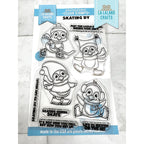 La-La Land Crafts Skating By Clear Stamps cl175