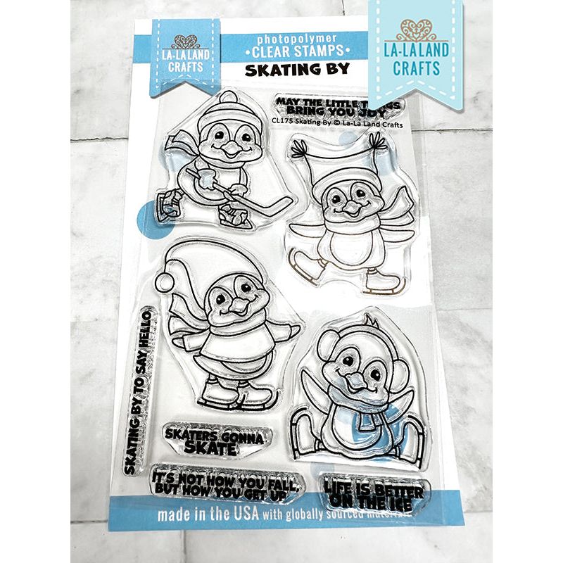 La-La Land Crafts Skating By Clear Stamps cl175