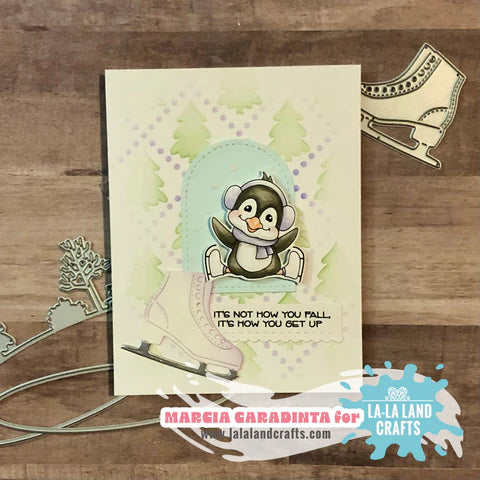 La-La Land Crafts Skating By Clear Stamps cl175 skates