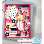 La-La Land Crafts Skunk Pajamas Marci Cling Stamp 5572 flowers