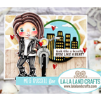 La-La Land Crafts Skyline Circle Die 87698 motorcycle