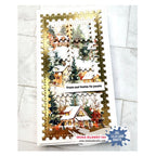 La-La Land Crafts Slimline Postage Rectangle Dies 9026 gold frame card