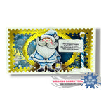 La-La Land Crafts Slimline Postage Rectangle Dies 9026 santa in a blue suit card