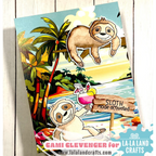 La-La Land Crafts Sloth Mode Clear Stamps cl162 tropical