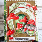La-La Land Crafts Small Grasses Die 8993 red mushrooms