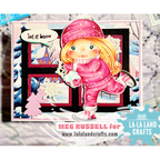 La-La Land Crafts Snowball Fight Marci Cling Stamp 5567 snowflakes