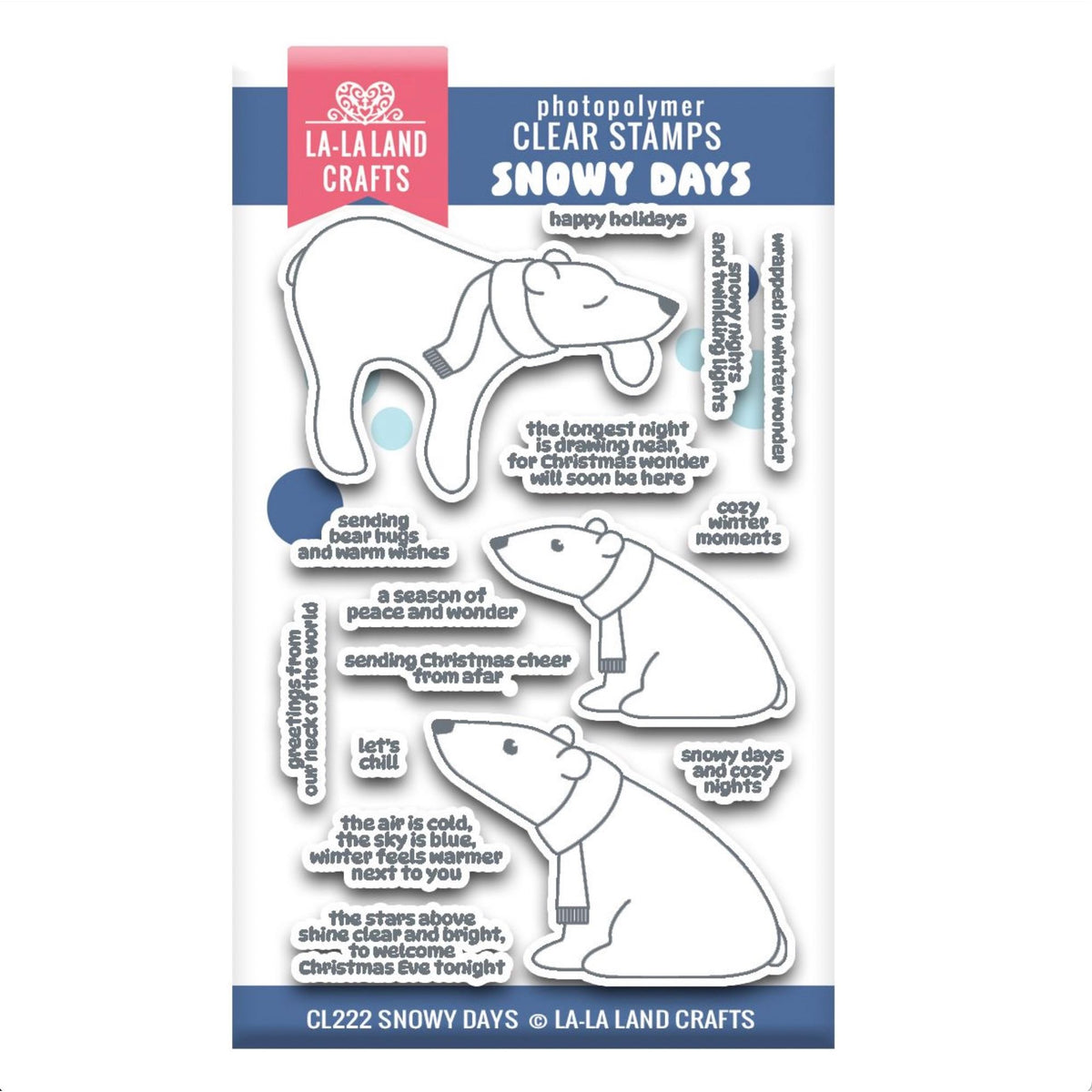 La-La Land Crafts Snowy Days Clear Stamps cl222