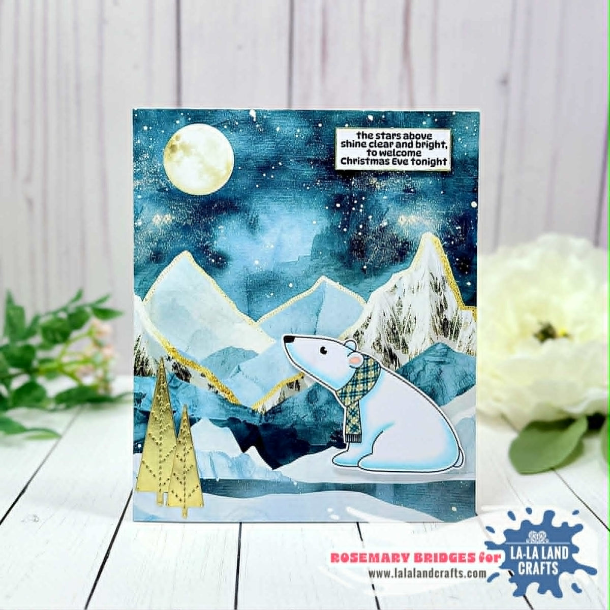 La-La Land Crafts Snowy Days Clear Stamps cl222 snowy mountain card