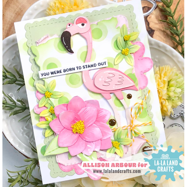 La-La Land Crafts Standing Flamingo Dies 8883 pink