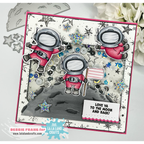 La-La Land Crafts Stellar Friend Clear Stamps cl185 shaker card