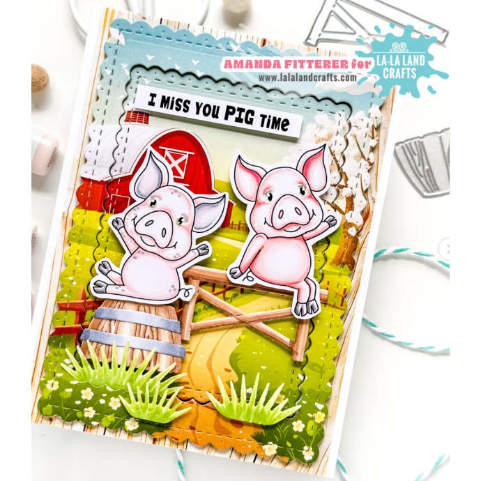 La-La Land Crafts Such A Ham Clear Stamps cl159 pigs