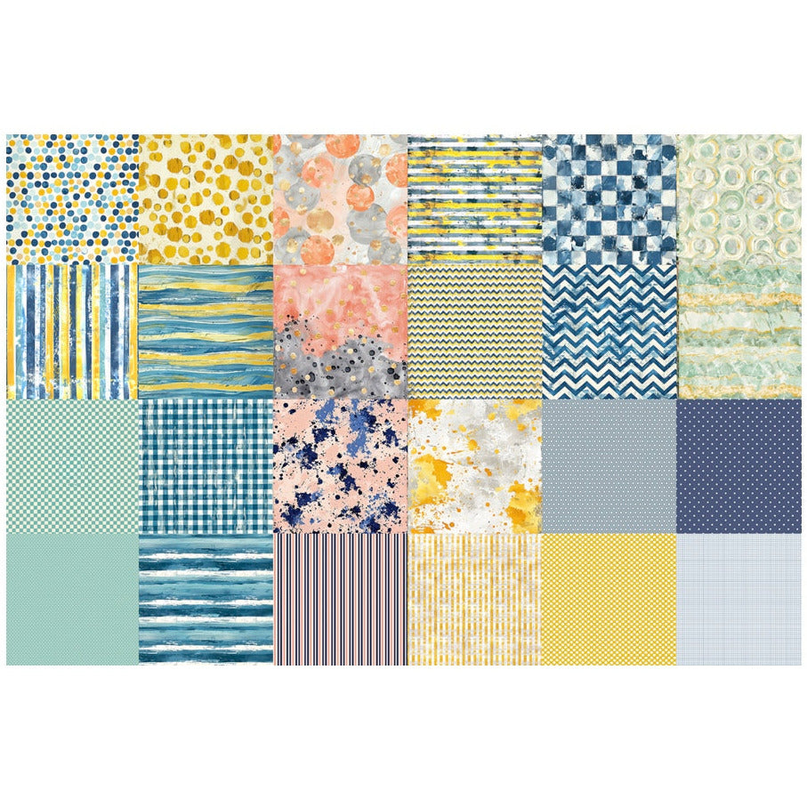 La-La Land Crafts Summer Mix 6x6 inch Paper Pad dp056 breakdown