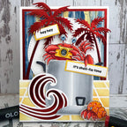 La-La Land Crafts Summer Mix 6x6 inch Paper Pad dp056 palm trees cooking card