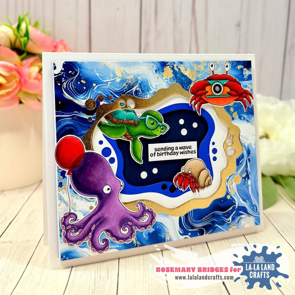 La-La Land Crafts Summer Mix 6x6 inch Paper Pad dp056 sending birthday wishes card