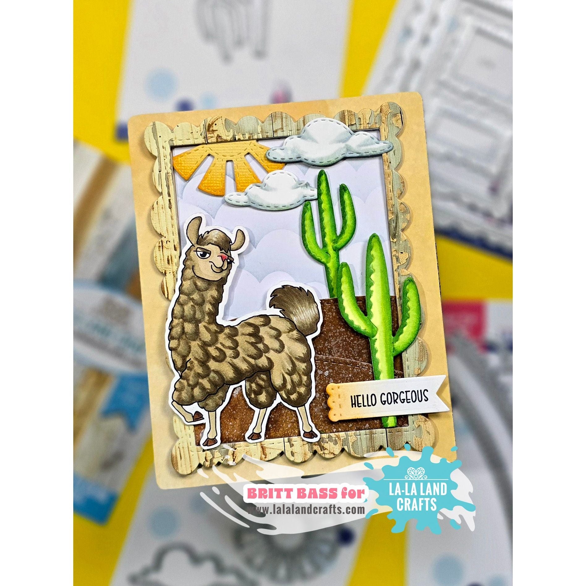 La-La Land Crafts Sun and Clouds Dies 8949 framed