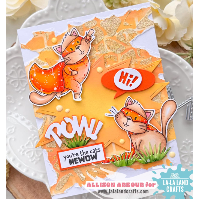 La-La Land Crafts Super Cat Clear Stamps cl153 hi