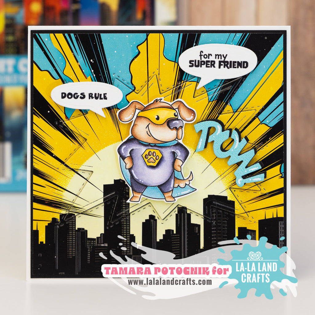 La-La Land Crafts Super Dawg and Cat Clear Stamp Set pow