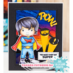 La-La Land Crafts Superhero Luka Cling Stamp 5585 pow