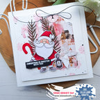 La-La Land Crafts Sweet Christmas Clear Stamp and Candy Cane Die Set santa claus card