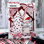 La-La Land Crafts Sweet Christmas Clear Stamp and Candy Cane Die Set wishing you joy card