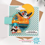La-La Land Crafts Swivel Hinge Die 9006 puffins trust card