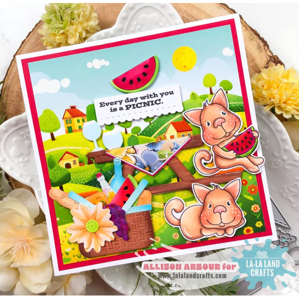 La-La Land Crafts Thank Mew Clear Stamps cl158 watermelon