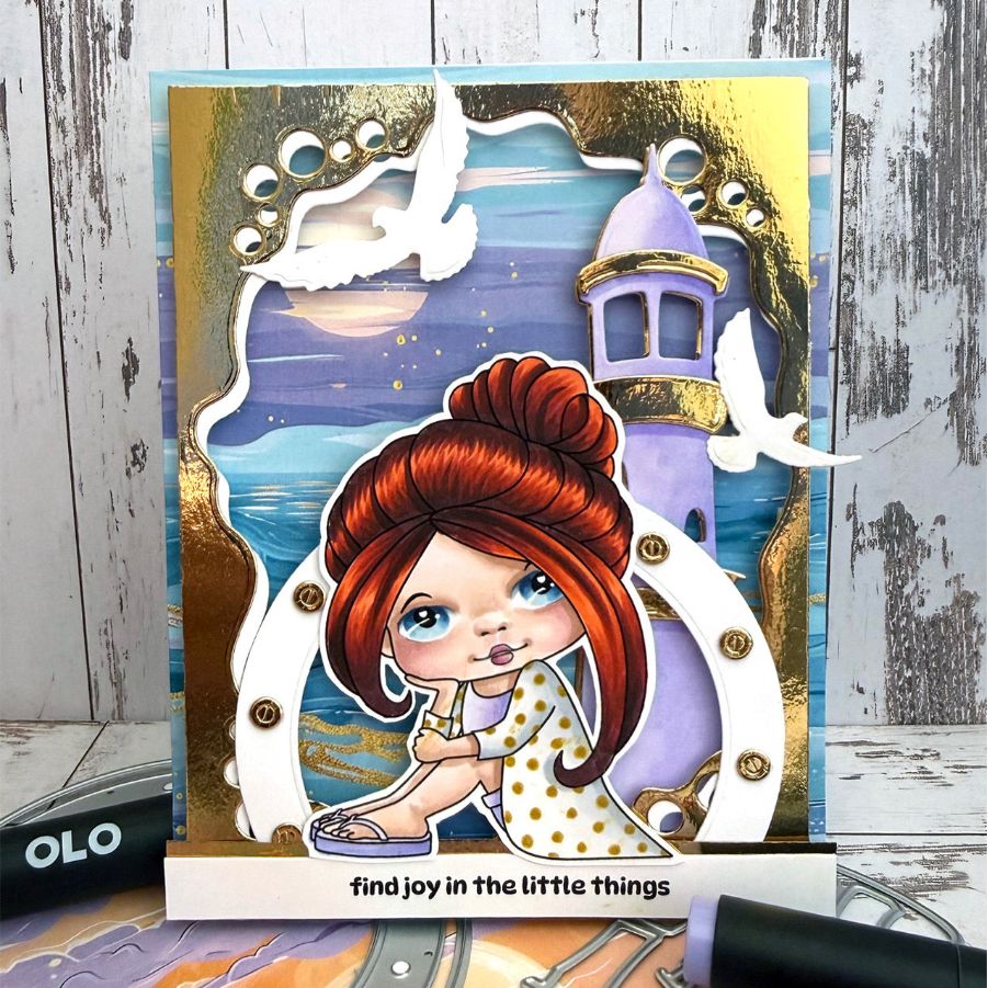 La-La Land Crafts Title Layers Dies 9007 find joy card