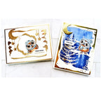 La-La Land Crafts Tree Hollow Dies 9029 happy winter gold framed cards